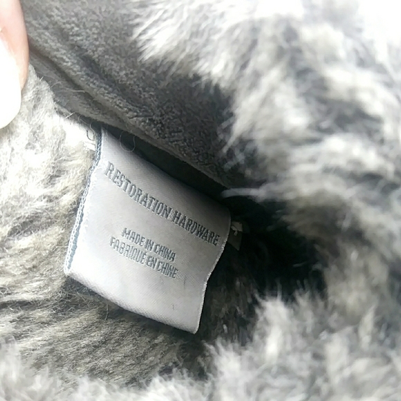 Restoration Hardware Luxe Faux Fur Slippers 2 - Picture 6 of 16